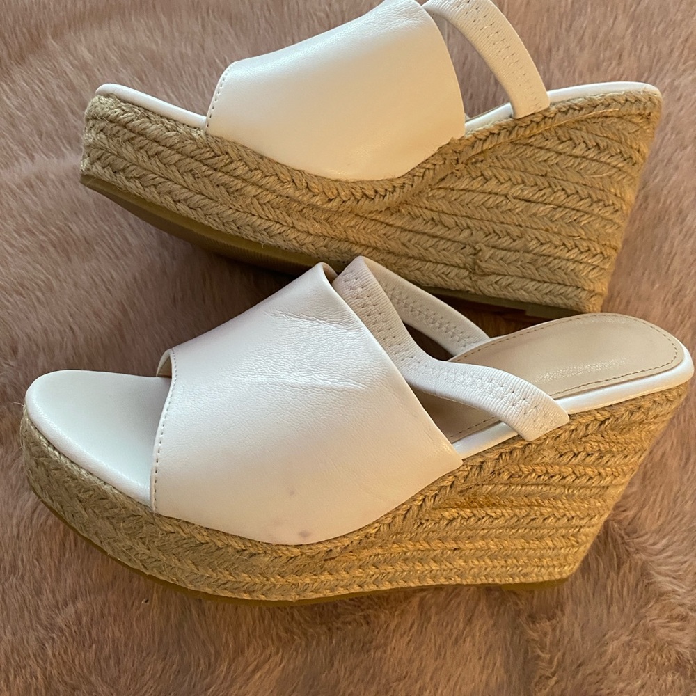 Women's White Wedge Sandals